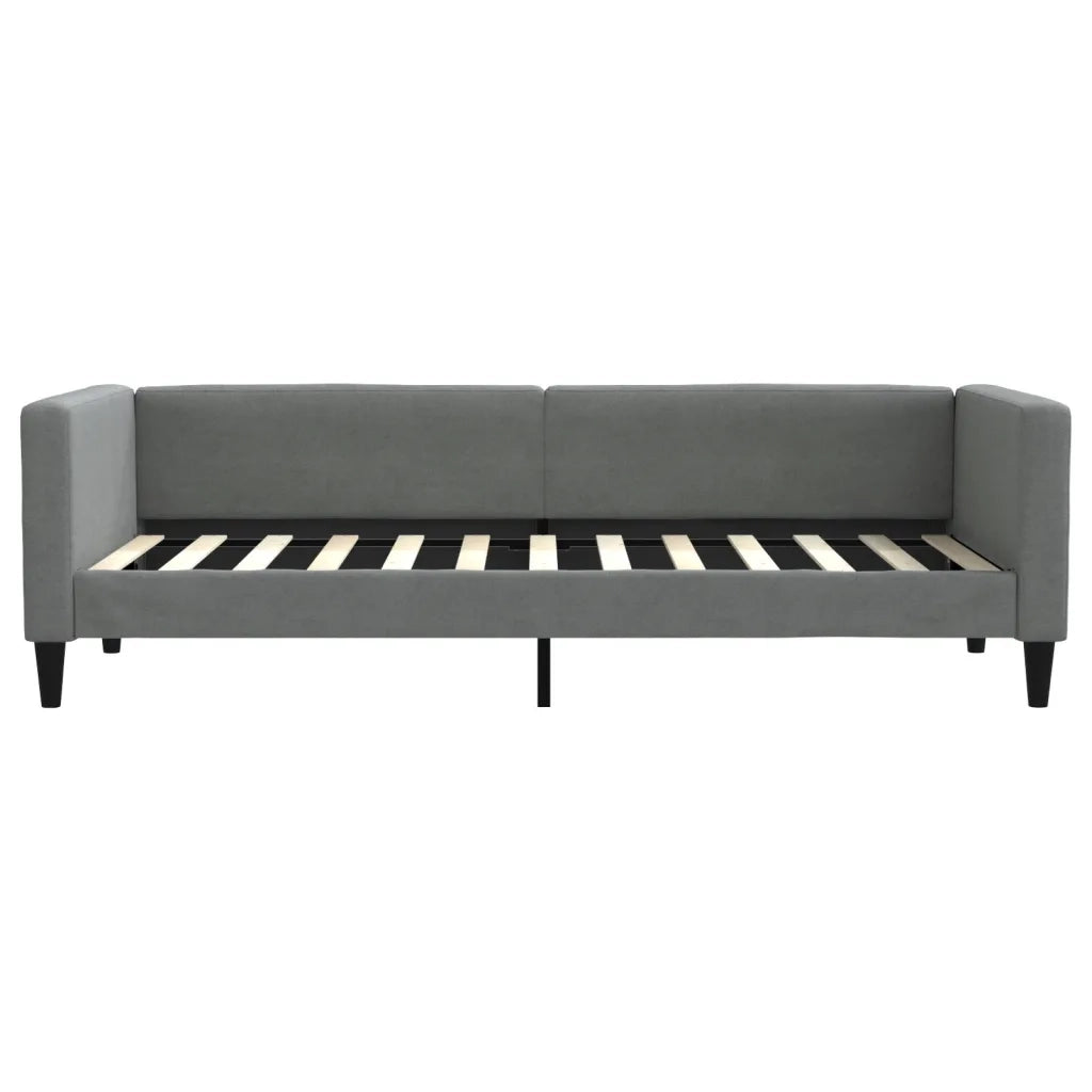 Divano Letto con Materasso Grigio Scuro 80x200 cm in Tessuto