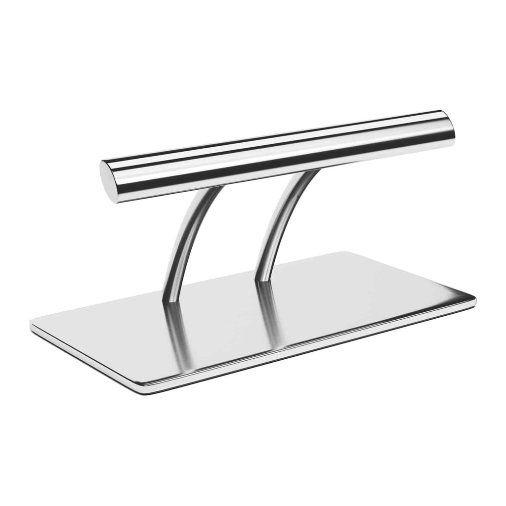 Poggiapiedi per parrucchiere in acciaio inox tubo ovale da 35 cm design e comfort senza tempo 14_0007826