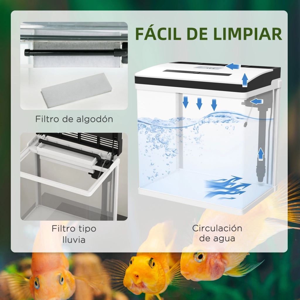 Acquario Cristallo 28L ¨C zephmum ¨C 38x26x39,5 cm Bianco