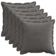 Federa 6 pz HOUTEN Grigio Scuro 45 x 45 cm corduroy 918629