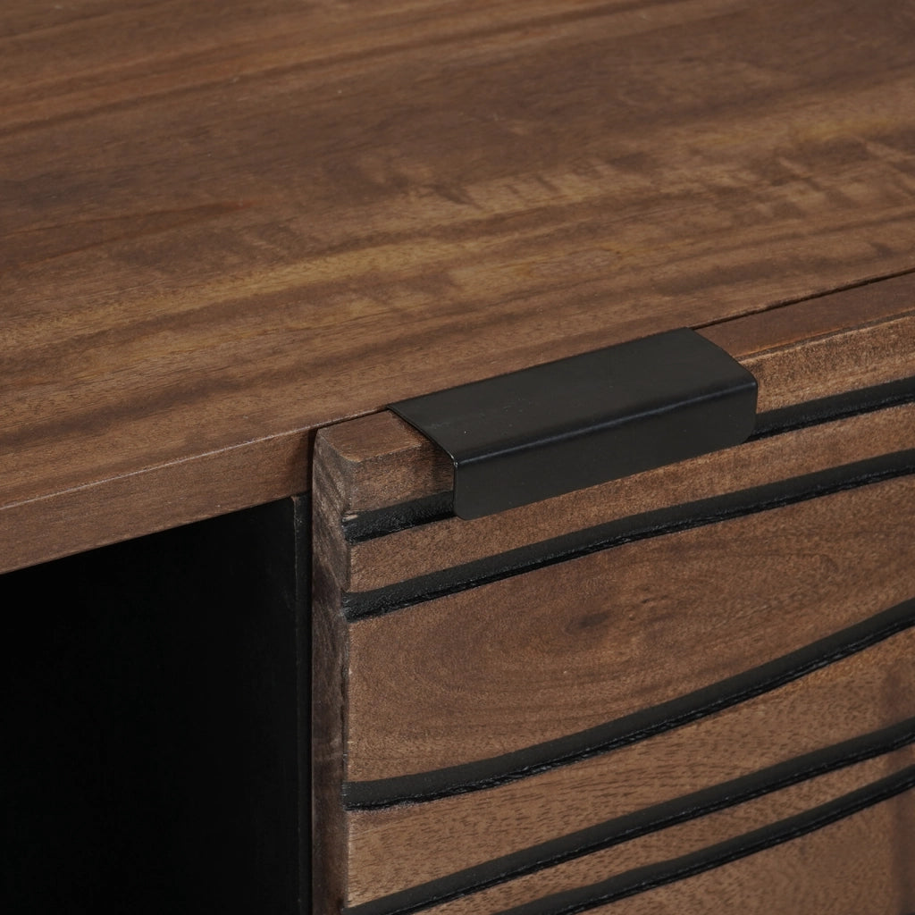 Mobile 80x33.5x75 cm Legno Solido Mango