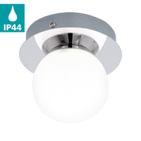 Plafoniera Moderna Mosiano Acciaio Cromo 1 Luce Led Integrato 3,3W
