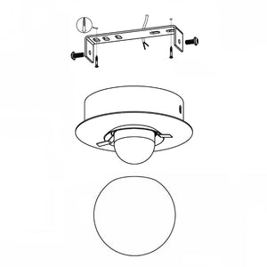 Plafoniera Moderna Mosiano Acciaio Cromo 1 Luce Led Integrato 3,3W