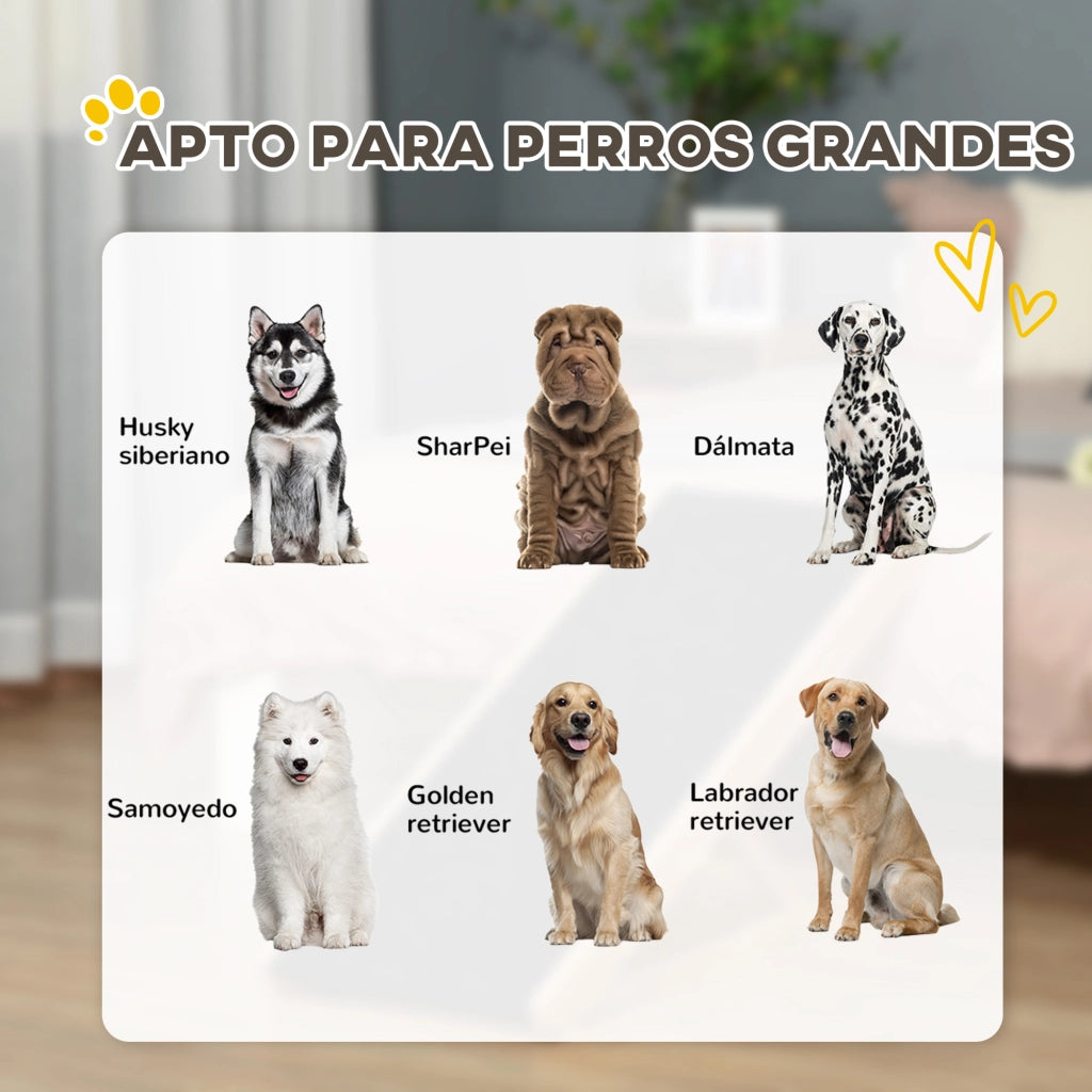Rampa Pieghevole per Cani e Gatti in Legno ¨C zephmum ¨C 90x40x61 cm Naturale