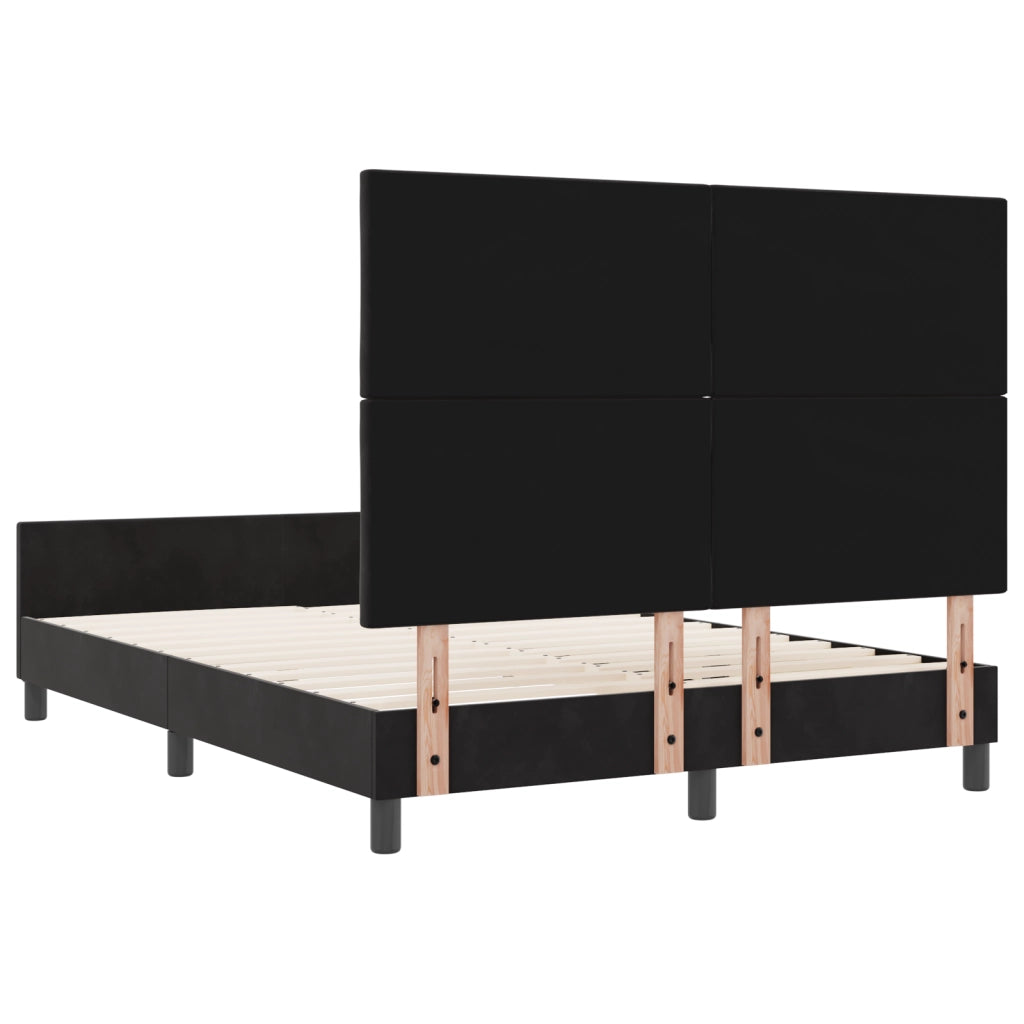 Struttura letto  Nera 140x200 cm in Velluto