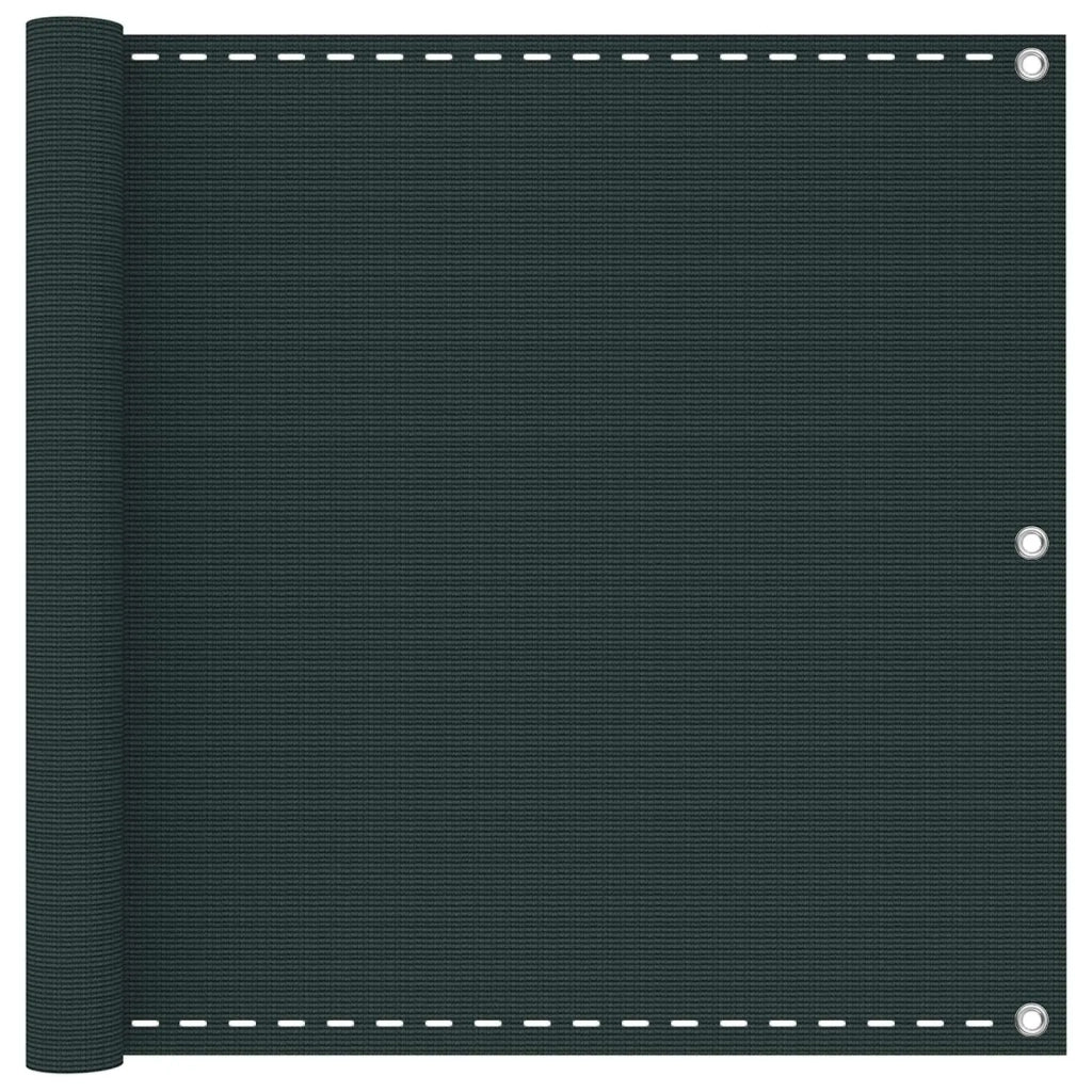 Schermo da balcone Verde Scuro 75 x 1200 cm HDPE e alluminio 4002975