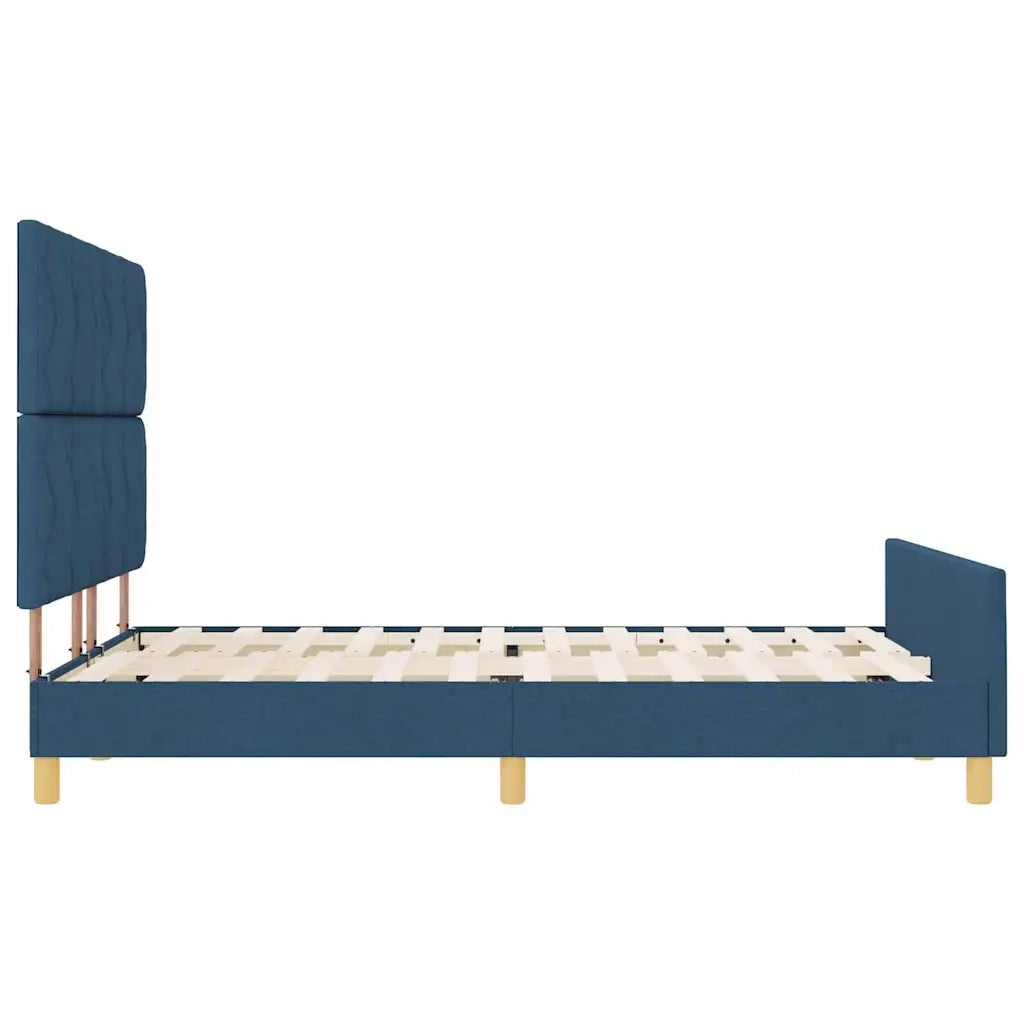 Struttura del letto con testiera Blu 160 x 200 cm Tessuto 3344822