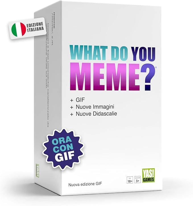 What Do You Meme Core Nuova Versione, Adesso con Carta GIF, Nuove Immagini, Piu Carte Didascalia,Yas Games,Eta 18+