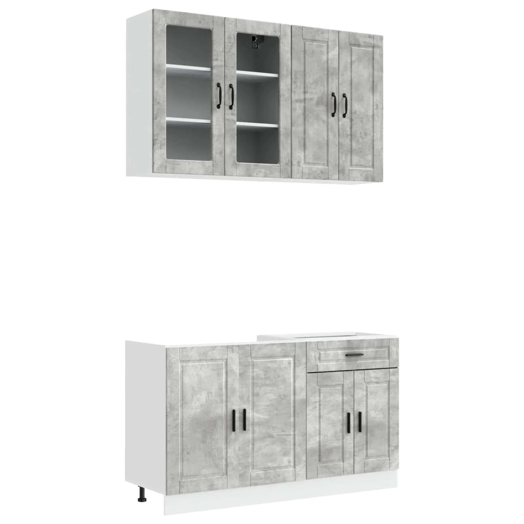 Unità Cucina PORTO 4 pcs Grigio Cemento Legno ingegnerizzato 3438338