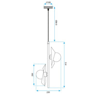 Lampada Da Soffitto App1410-cp Black Gold