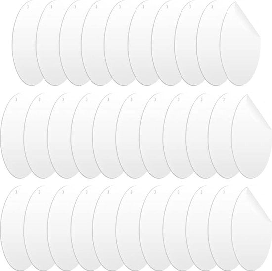 Acrylschijven Ornamenti - Acrylcirkels con Foro - Fotolijst Scheda - Scheda per Appendiabiti - Progetto Fai da Te - 2mm - 3 Pollici