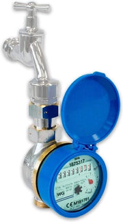 Misuratore di livello di acqua fredda con misuratore di flusso 80 mm/110 mm 84521, argento, 80/100 mm