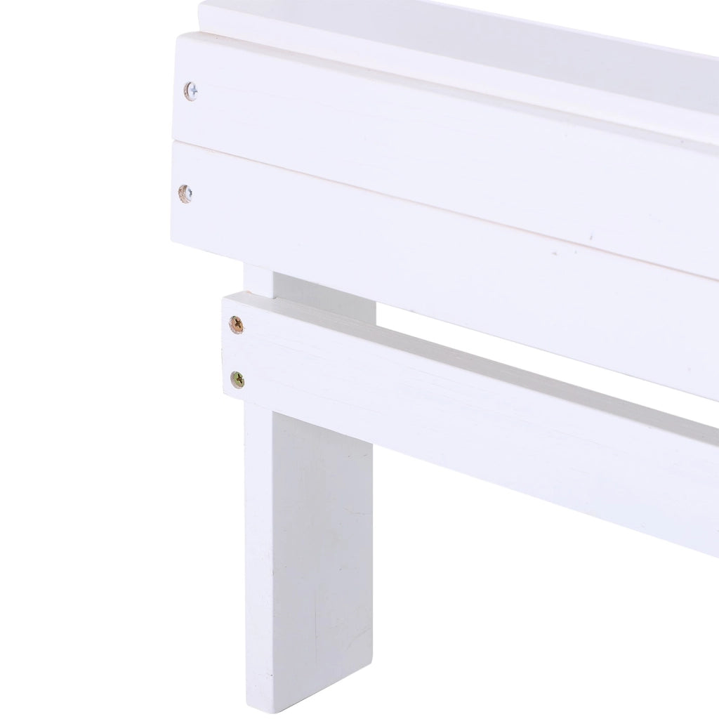 EasyComfort Sedia da Giardino Adirondack in Legno Bianco, Con Porta Bicchieri, Impermeabile e Anti-Muffa, 97x72.5x93cm