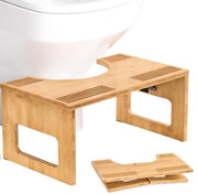 Toiletkruk in bambù, toiletkruk opvolutile per adulti, toiletkruk con antislip per sedersi, toiletkruk ergonomico per la stanza da bagno, toiletkruk per proctologia, costipazione e flatulenza