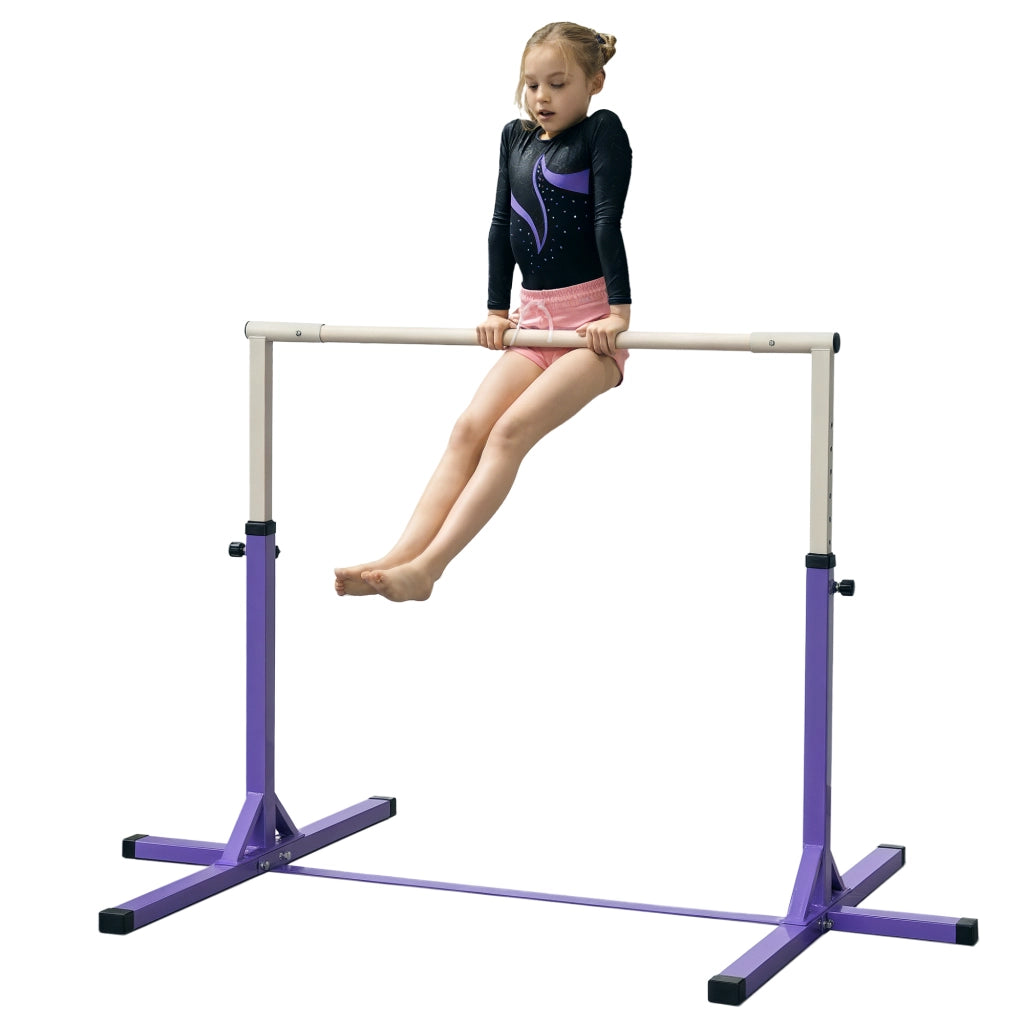 Sbarra Ginnastica per Bambini ¨C zephmum ¨C Regolabile 92-150 cm 75 kg 194x121x150 cm Viola