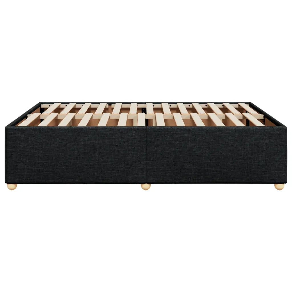 Giroletto senza Materasso Nero 140x200 cm in Tessuto