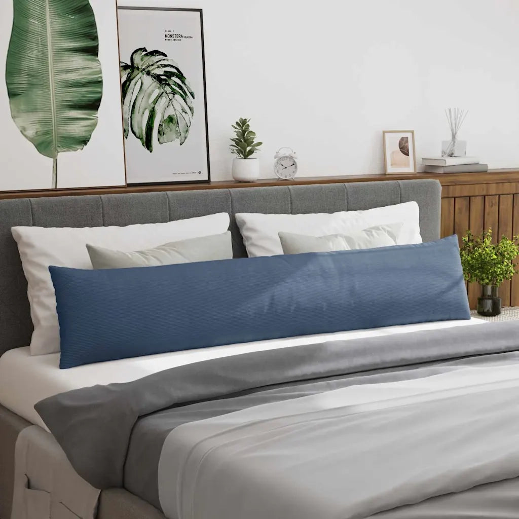 Cuscini da Divano 2 pcs Blu 200 x 40 cm Tessuto in Cords