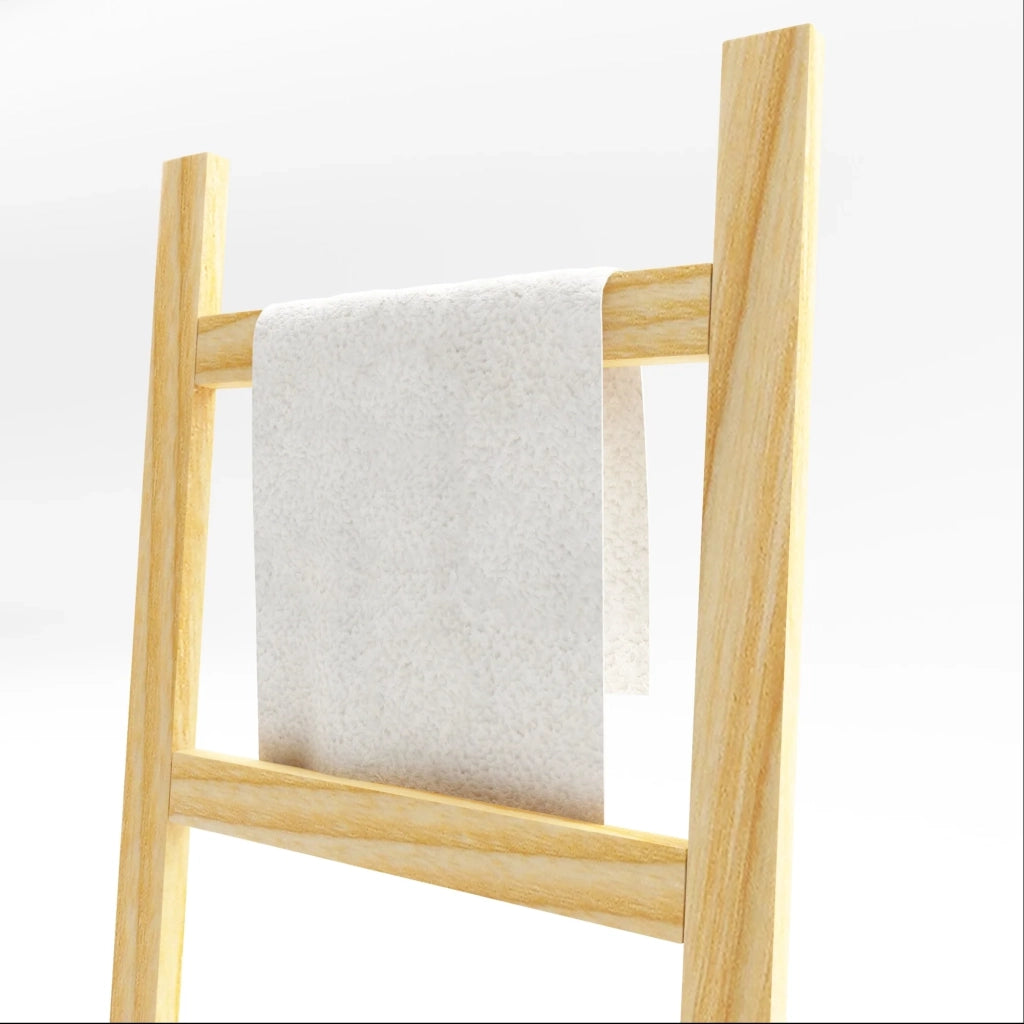 Scala portasciugamani in legno di pino 120 x 47 x 2 cm naturale 03_0011140