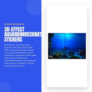 Decorazione per acquario 3D - Fondali per acquario - Sticker PVC - Panno autoadesivo - Impermeabile - Sostenibile - Fondali per acquario