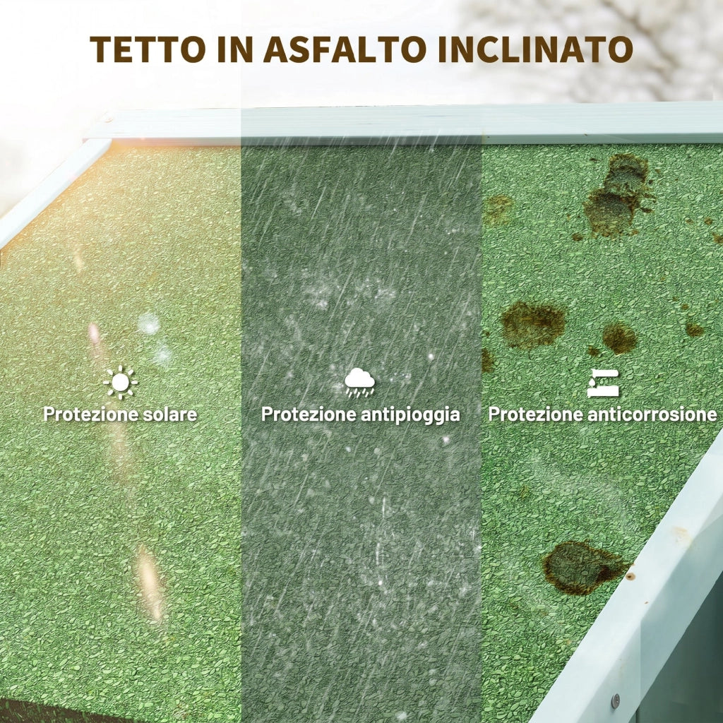 Casetta da Giardino Porta Attrezzi in Legno con Ripiani ¨C zephmum ¨C Blu, 77x54.2x179cm
