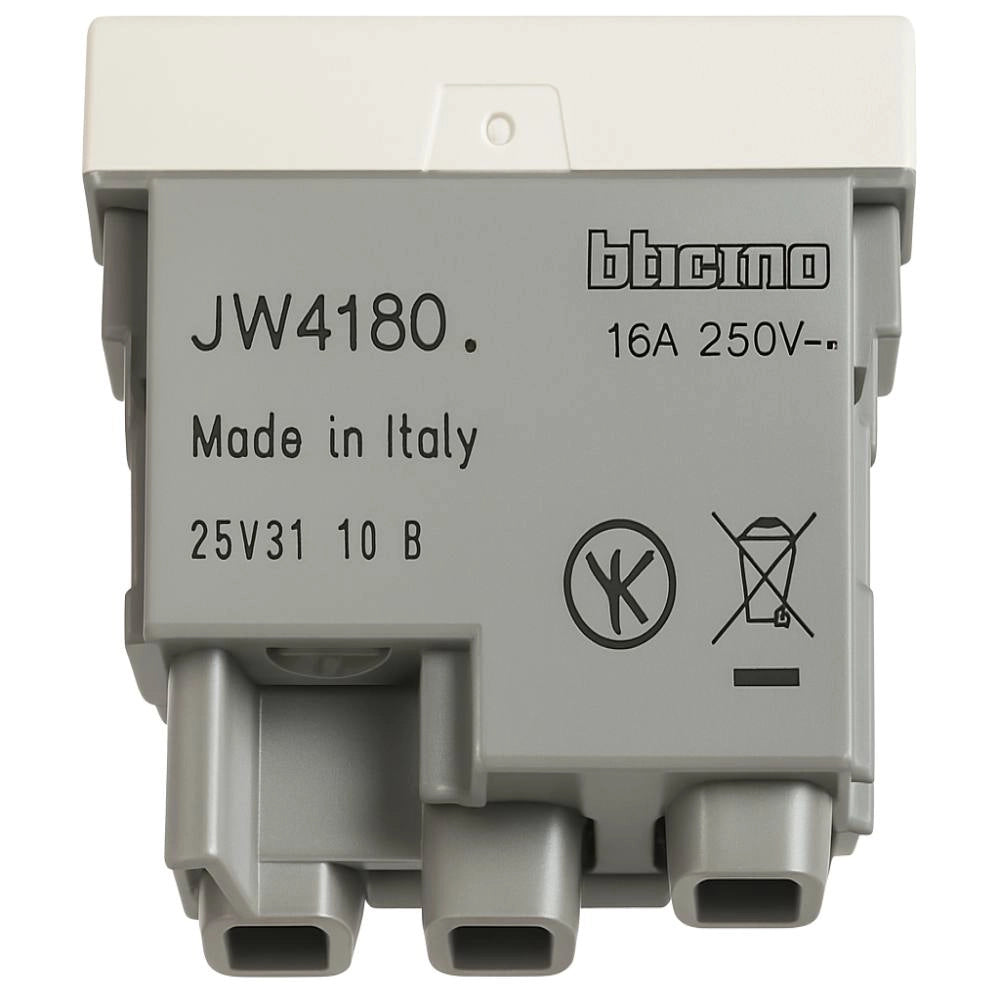 Bticino matixgo presa bipasso 2p+t 16a 250vac con interasse 19 e 26 mm *** colore bianco, confezione 1