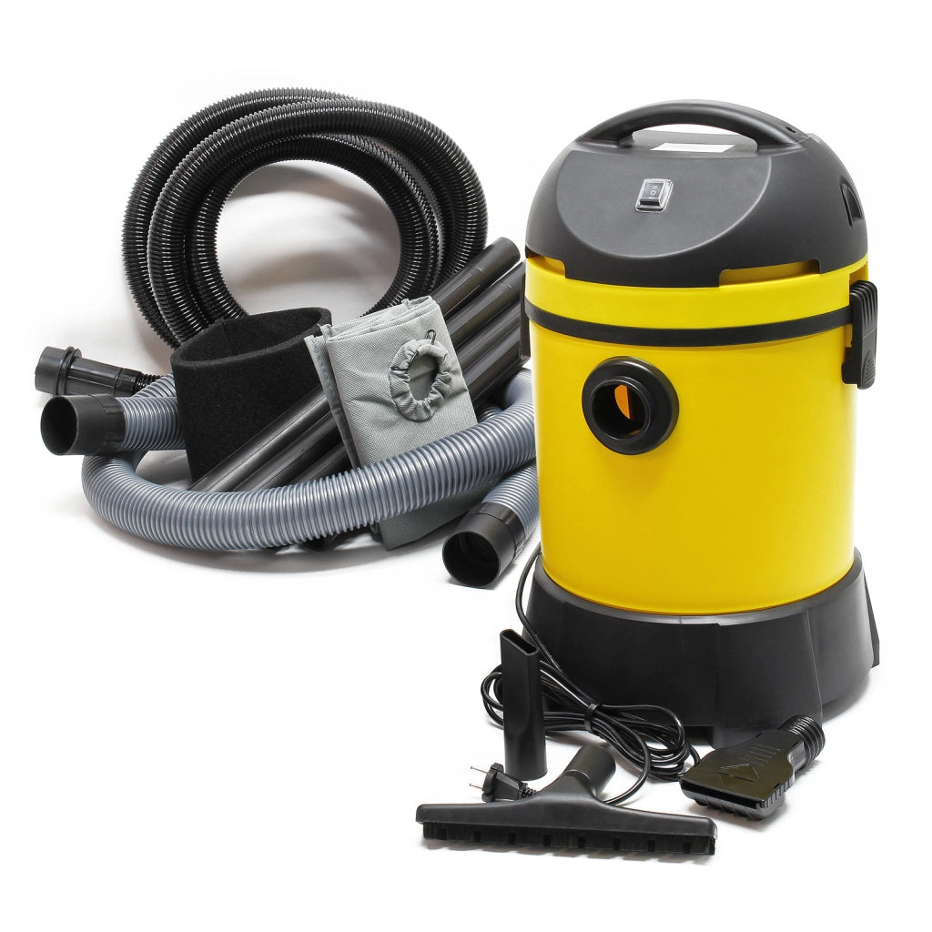 Aspirapolvere industriale 1400 W e serbatoio da 30 L, Aspirazione per liquidi e solidi con Sistema di svuotamento automatico, Attrezzo multiuso con accessori