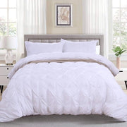 Set di coperte da letto, 200 x 200 cm, set di coperte da letto, 3 pezzi, coperta da letto a microfibra con chiusura a zip e 2 cuscini, 50 x 75 cm (bianco)