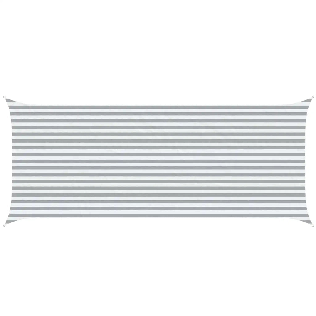 Vela da ombra solare-Telo Ombra-Vela Ombreggiante-Parasole a Vela Grigio chiaro e bianco 6 x 2,5 m
