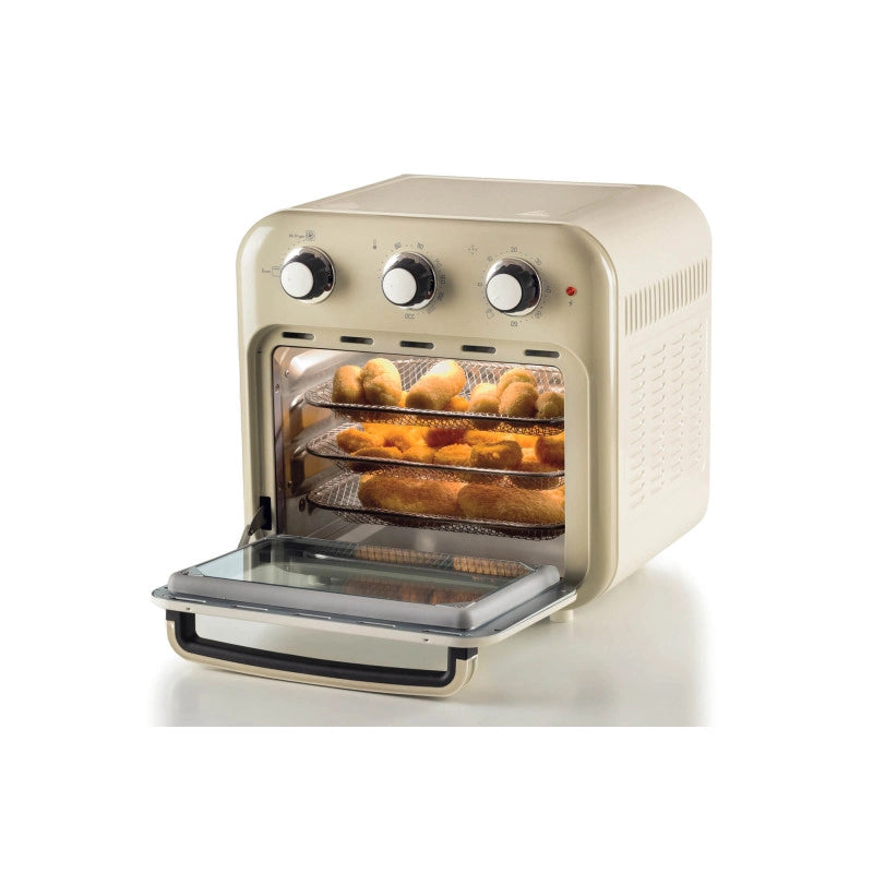 Friggitrice ad aria e forno Vintage 16L 1400W - Accessori inclusi - Beige