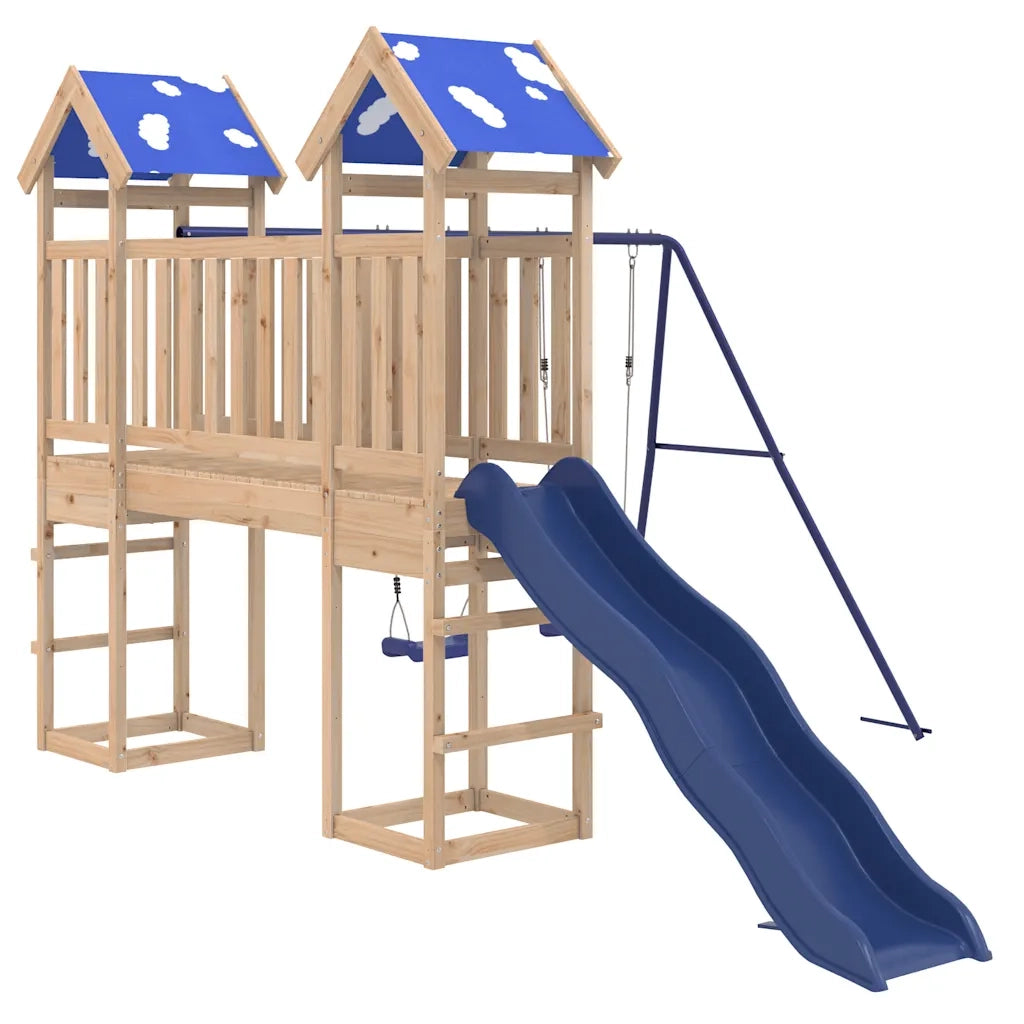 Set da Gioco da Esterno in Legno Massello di Pino 3278959