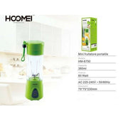 Trade Shop - Mini Frullatore Portatile Frutta Verdura 0,38 Ml 60 Watt Cucina Hoomei Hm-6750 -