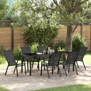 Set da Pranzo per Giardino 7 pcs Nero 3379119