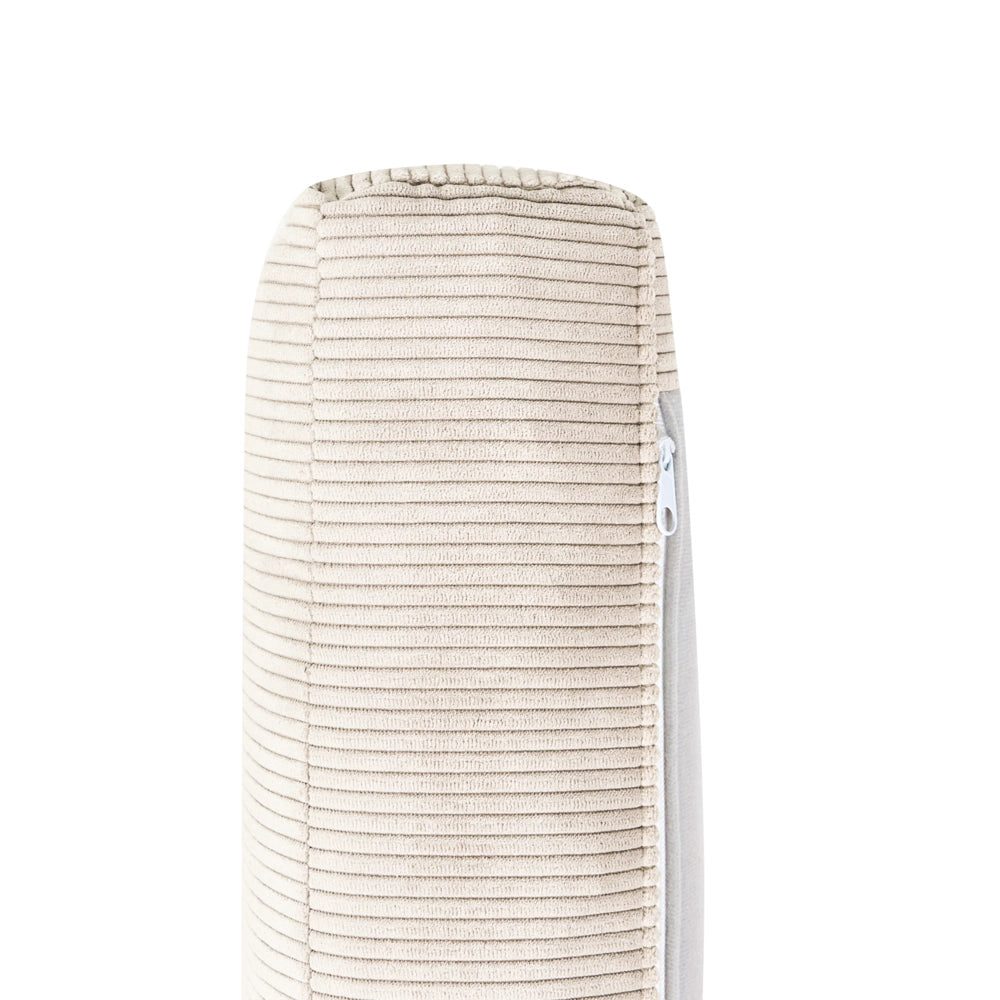 Divano imbottito angolare sinistro 2 posti con gambe in metallo beige Schienale imbottito stile moderno e minimalista