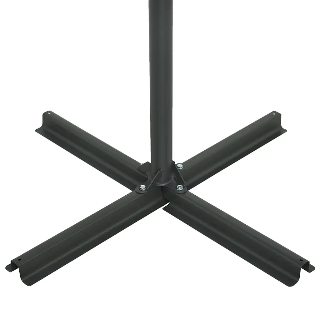 Ombrellone da Esterni-Ombrello da giardino Palo in Alluminio 460x270cm Nero