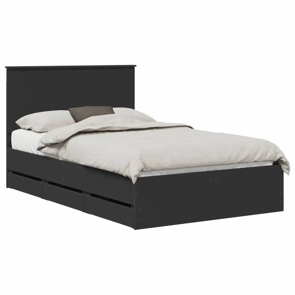 Struttura del letto Nero 120 x 190 cm Legno Ingegnerizzato 3411139