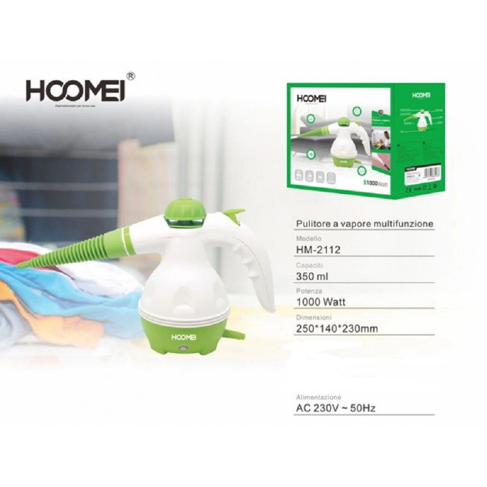 Trade Shop - Spazzola A Vapore 1000 Watt Pulitore Multifunzione Sgrassa E Sterilizza Hm-2112 -