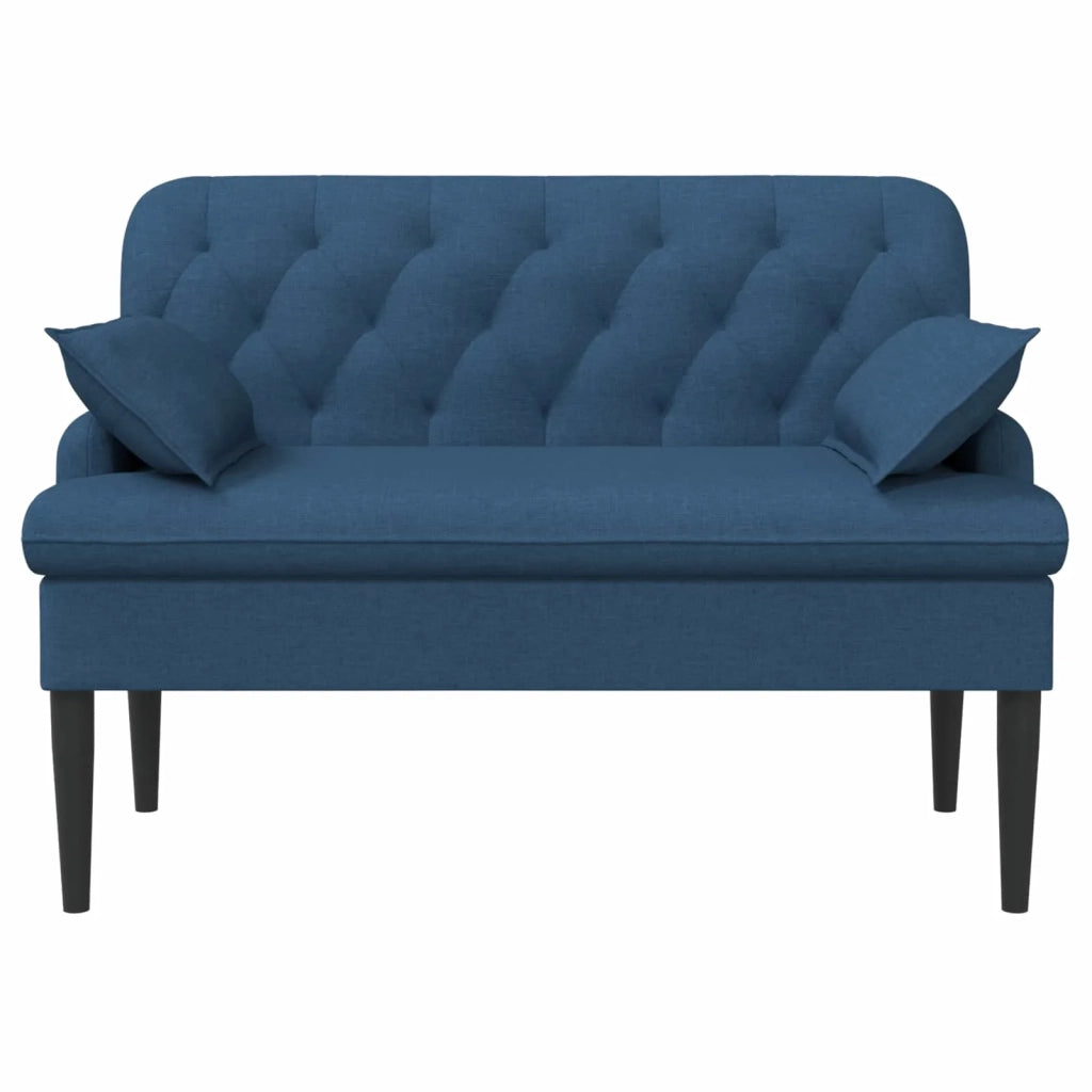 Loveseat con bottoni imbottiti Blu 111 x 68 x 80 cm Tessuto 42041804