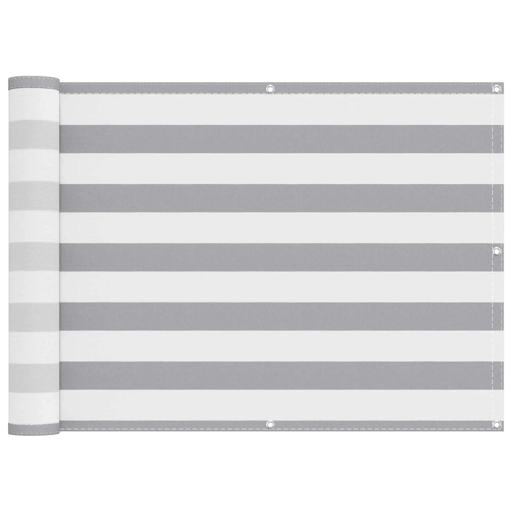 Schermo da balcone Grigio chiaro e bianco 75 x 1000 cm