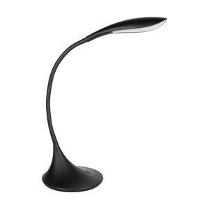 Lampada Da Tavolo Minimal Dambera Policarbonato Nero Luce Led Integrato 4,5W