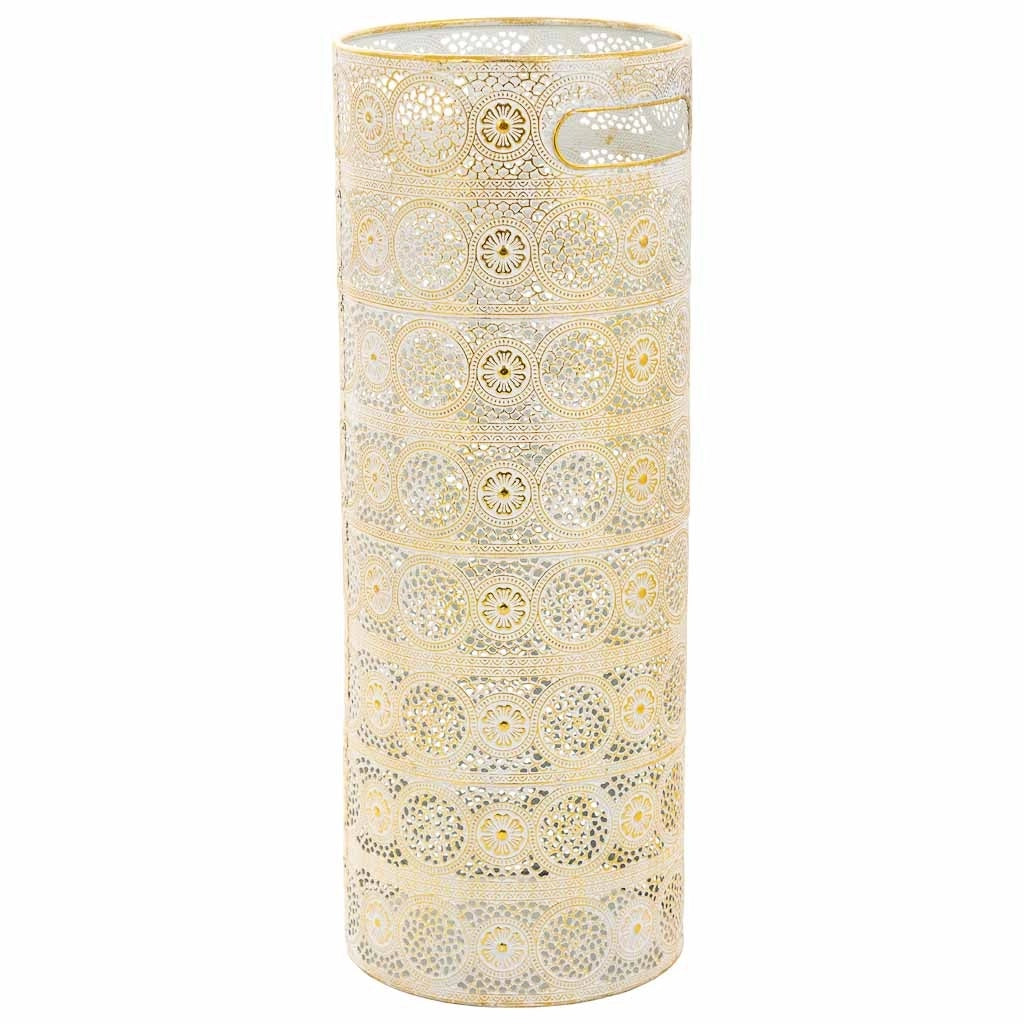 Portaombrelli tondo in metallo dorato 20x20x53h