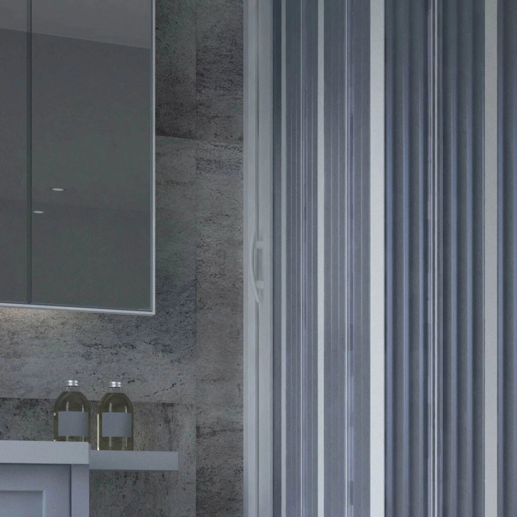 Box Doccia Sopravasca 70x170 cm in PVC a soffietto con Apertura Laterale H 150 cm colore Bianco mod. Flex