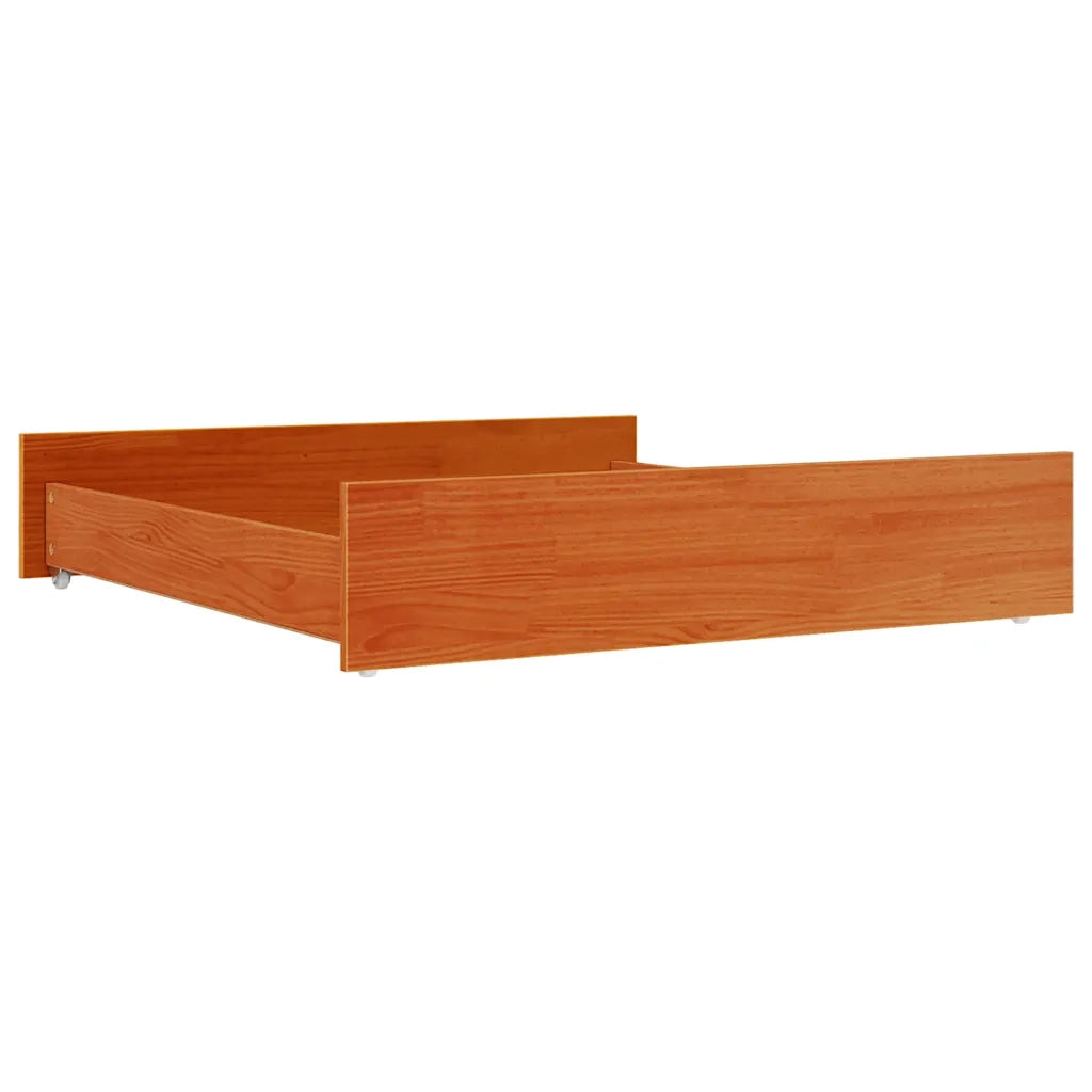 Cassetti per Letto 2 pz Marrone Cera in Legno Massello di Pino CFW1973604