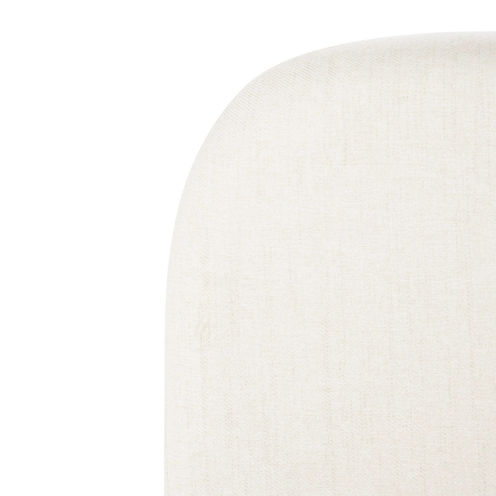 Letto con contenitore in tessuto bianco sporco 90 x 200 cm design moderno e minimalista