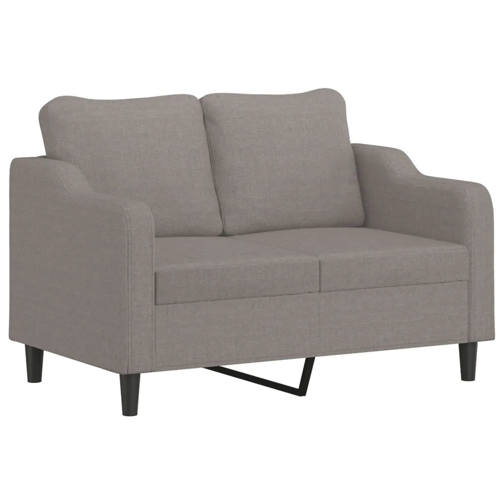 Set Divani 4 pz con Cuscini Tortora in Tessuto