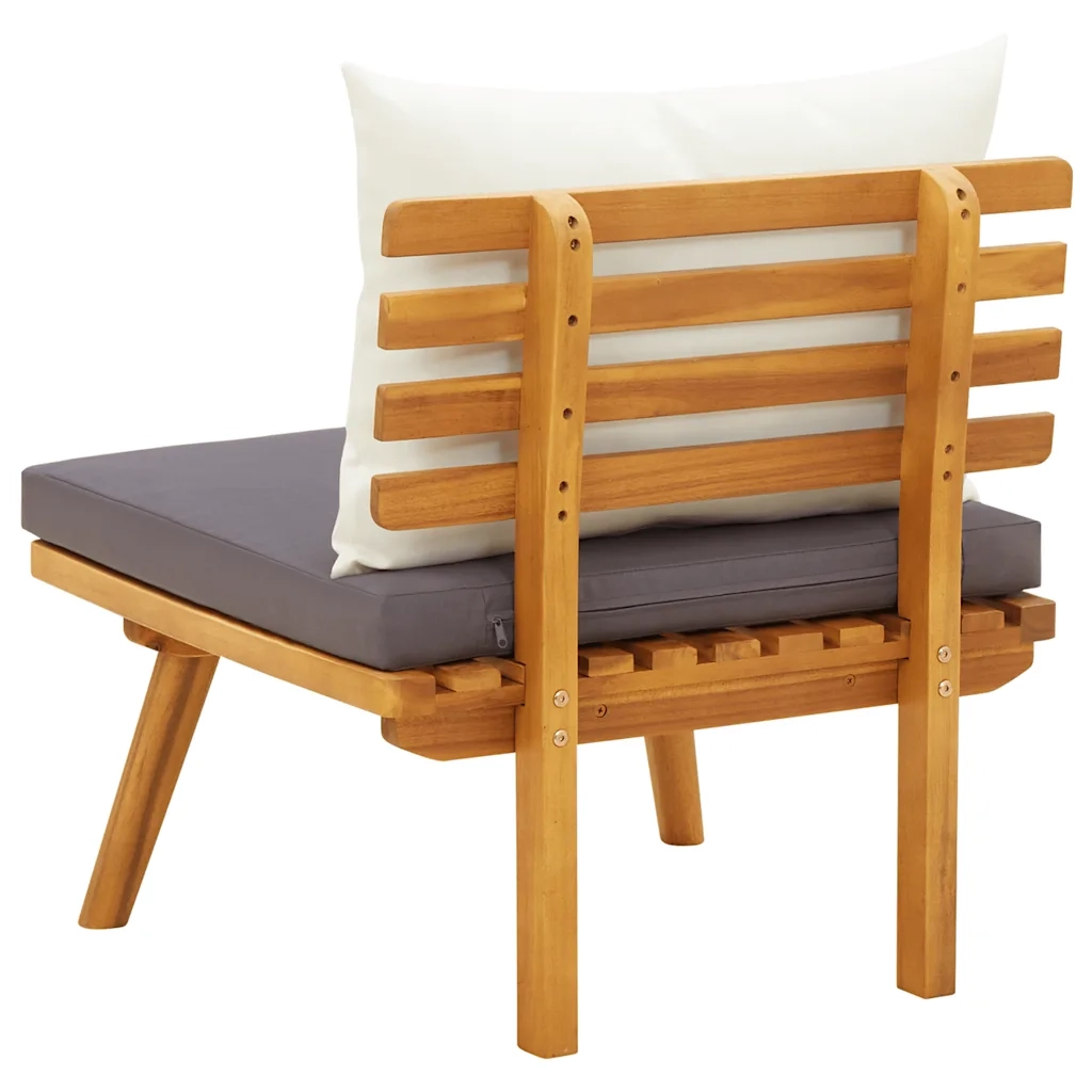 Sedia da Giardino con Cuscini in Legno Massello di Acacia CFW4725583