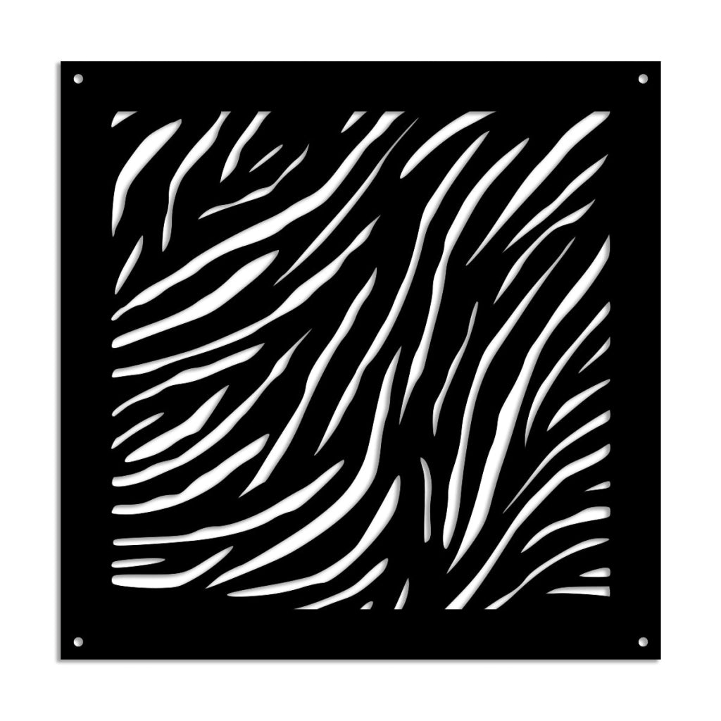 TIGER - Pannello in PVC traforato - Parasole Misura: 48x48 cm, Colore: nero