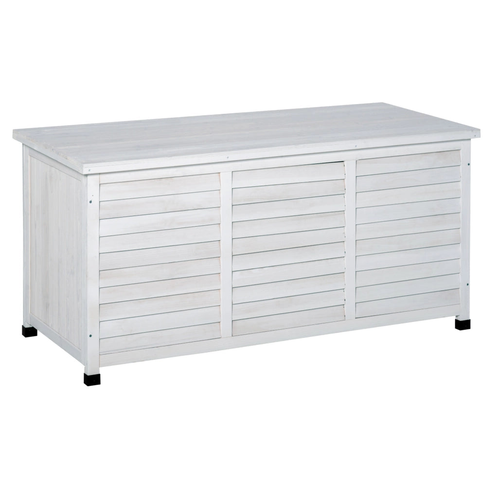 Baulo Giardino Legno Impermeabile ¨C zephmum ¨C Bianco 127x56x60 cm