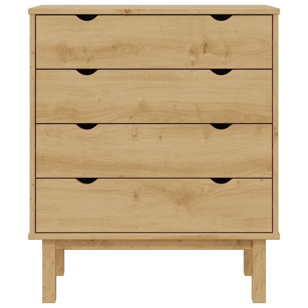 Cassettiera OTTA 76,5x39,5x90 cm in Legno Massello di Pino CFW6779360