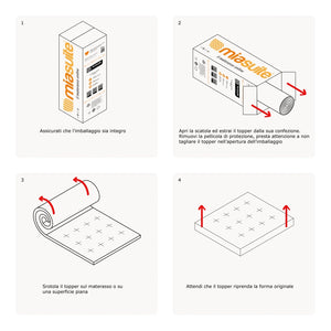 Topper 170x200 Memory Foam per materasso - alto 5 cm, sfoderabile, tessuto AloeVera | Correttore H5