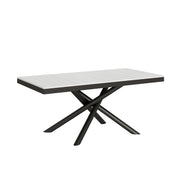 Tavolo allungabile 90x180/440 cm Famas Evolution telaio Antracite - Bianco Frassino